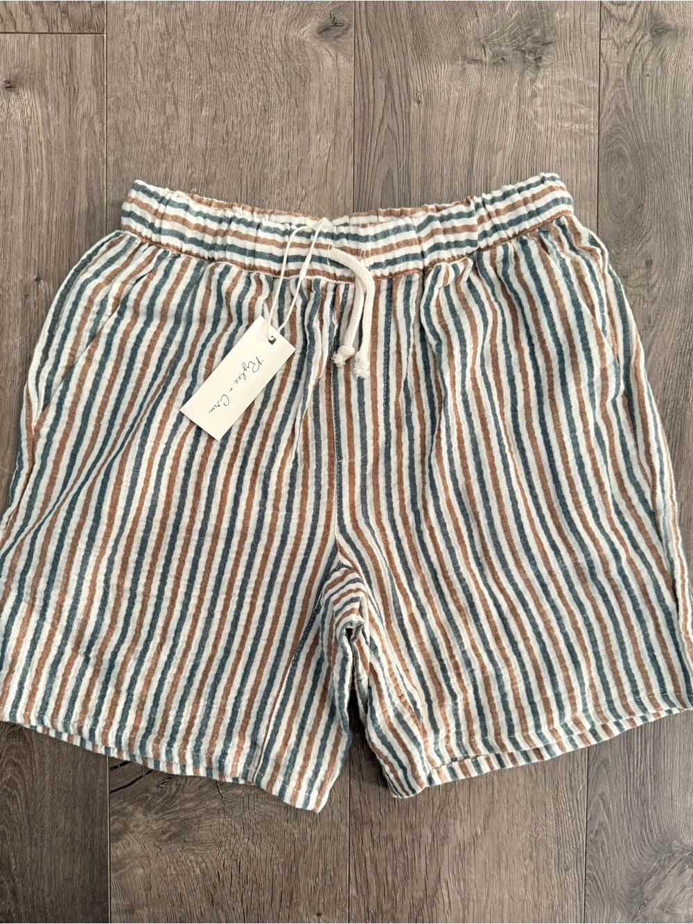 Rylee + Cru Nautical Stripe Drawstring Shorts
